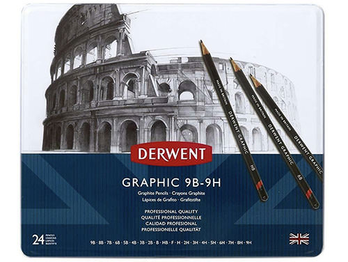 PANDAFLY Professional Drawing Sketching Pencil Set - 12 Pieces Graphite  Pencils(14B - 2H), Ideal for Drawing Art, Sketching, Shading, Artist  Pencils for Beginners & Pro Artists 12 Pack - Black