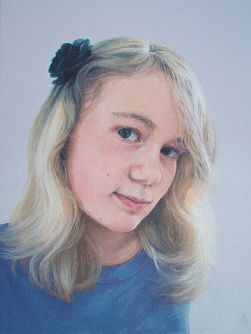 Oil painting finished portrait