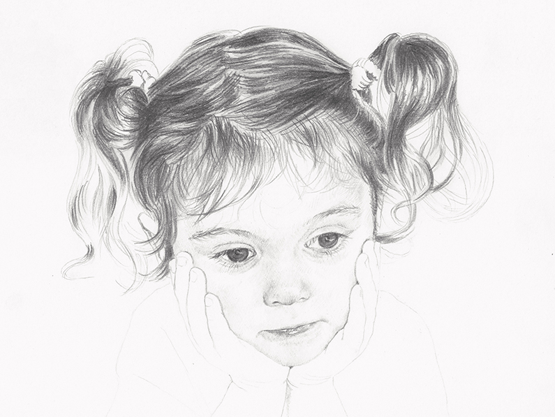 Drawing hair third stage Drawing hair third stage
